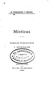 Cover of: Místicas: Poesías traducidas y originales
