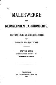 Cover of: Malerwerke des neunzehnten Jahrhunderts: Beitrag zur Kunstgeschichte