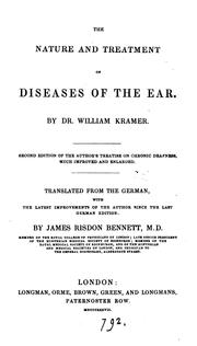 Cover of: The nature and treatment of diseases of the ear, tr. by J.R. Bennett