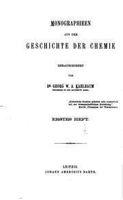 Cover of: Monographieen aus der Geschichte der Chemie