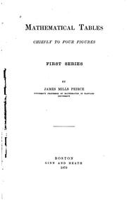 Cover of: Mathematical Tables, Chiefly to Four Figures: Chiefly to Four Figures