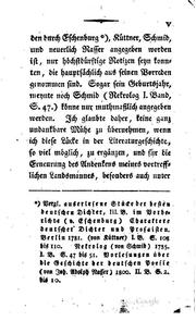 Cover of: Nachrichten von dem Leben und den Schriften Rudolph Weckherlins: Ein Beytrag ...