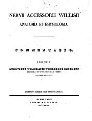 Cover of: Nervi accessorii Willisii anatomia et physiologia commentatio by Theodor Ludwig Wilhelm Bischoff