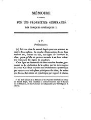 Cover of: Mémoire de géométrie sur les propriétés générales des coniqes sphériques by Michel Chasles