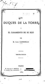 Cover of: Los duques de la Torre y el casamiento de su hijo
