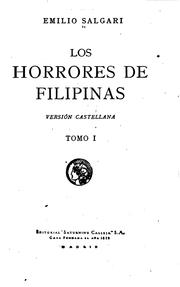 Cover of: Los horrores de Filipinas: Versión castellana by Emilio Salgari