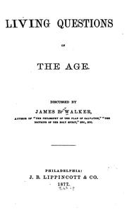 Cover of: Living Questions of the Age by James Barr Walker