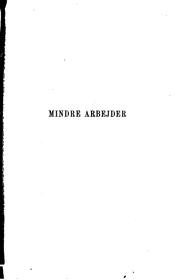 Cover of: Mindre Arbejder