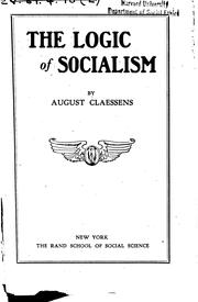 Cover of: The Logic of Socialism
