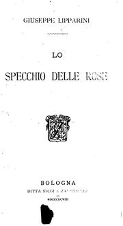 Cover of: Lo specchio delle rose