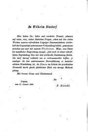 Cover of: Neue plautinische Excurse: sprachgeschichtliche Untersuchungen by Friedrich Wilhelm Ritschl