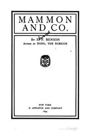 Cover of: Mammon and Co by E. F. Benson