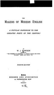 Cover of: The Makers of Modern English: A Popular Handbook to the Greater Poets of the Century