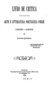 Cover of: Livro de critica: arte e litteratura portugueza d'hoje, 1868-1869