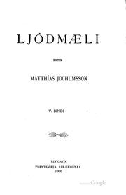 Cover of: Ljóðmaeli