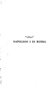 Cover of: "1812" Napoleon I in Russia: With an Introduction by R. Whiteing