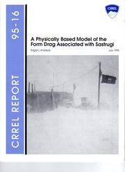 Cover of: physically based model of the form drag associated with sastrugi | Edgar L. Andreas