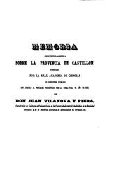 Cover of: Memoria geognóstico-agrícola sobre la provincia de Castellon