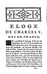 Éloge de Charles V, roi de France by Gabriel Henri Gaillard