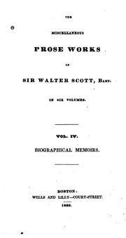 Cover of: The miscellaneous prose works of Sir Walter Scott: France.