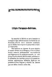 Cover of: Litigio paraguayo-boliviano(articulos publicados en"en diario" de la Paz).