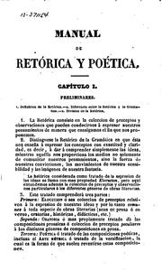 Cover of: Manual de retórica y poetica