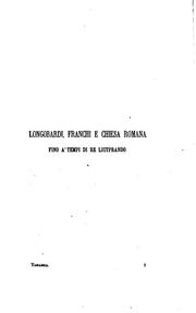 Cover of: Longobardi, Franchi e Chiesa romana fino a' tempi di re Liutprando