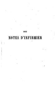 Cover of: Mes notes d'infirmier by Gustave Nadaud