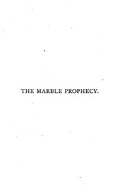Cover of: The Marble Prophecy: And Other Poems