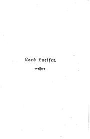 Cover of: Lord Lucifer: Ein Lustspiel in fünf Aufzügen by Robert Hamerling