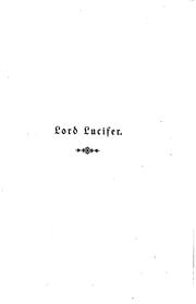 Cover of: Lord Lucifer: Ein Lustspiel in fünf Aufzügen