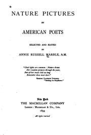 Cover of: Nature Pictures by American Poets by Annie Russell Marble