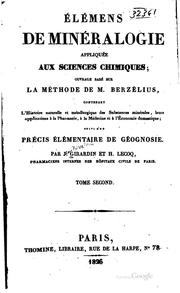 E le mens de mine ralogie applique e aux sciences chimiques.. by Jean Pierre Louis Girardin