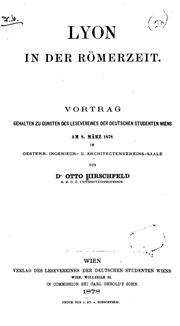 Cover of: Lyon in der Römerzeit