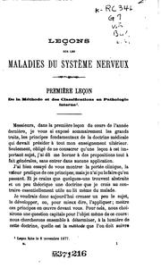 Cover of: Maladies du système nerveux; leçons faites à la Faculté de médecine de ...