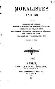 Cover of: Moralistes anciens by Louis-Aimé Martin
