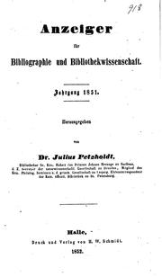 Cover of: Neuer Anzeiger für Bibliographie und Bibliothekwissenschaft