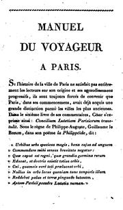 Cover of: Manuel du voyageur a Paris, ou, Paris ancien et moderne: contenant le description historique et ...