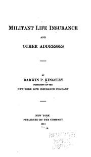 Cover of: Militant Life Insurance and Other Addresses