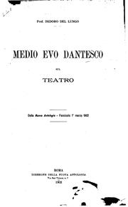Cover of: Medio evo dantesco sul teatro