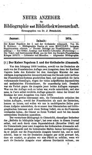 Cover of: Neuer Anzeiger für Bibliographie und Bibliothekwissenschaft by Julius Petzholdt