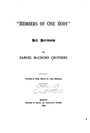 Cover of: Members of One Body