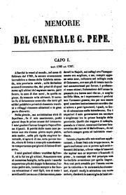 Cover of: Memorie del generale Guglielmo Pepe intorno alla sua vita e ai recenti casi ...