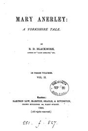 Cover of: Mary Anerley, a Yorkshire tale by R. D. Blackmore