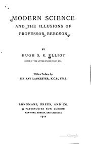 Cover of: Modern Science and the Illusions of Professor Bergson