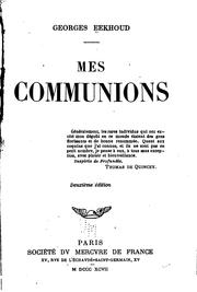 Cover of: Mes Communions by Georges Eekhoud