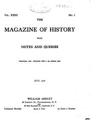 Cover of: The Magazine of history with notes and queries by William Abbatt, William Abbatt