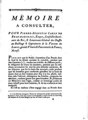 Cover of: Mémoires de M. Caron de Beaumarchais ... accusé de corruption de juge: contre M. Goëzman ...