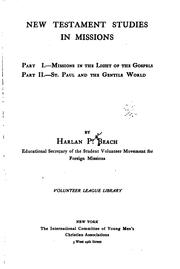 Cover of: New Testament Studies in Missions by Harlan Page Beach