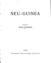 Cover of: Neu-guinea by Ernst Fuhrmann